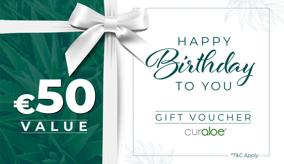 Curaloe Skincare Birthday Gift Card - Luxurious Aloe Vera Products
