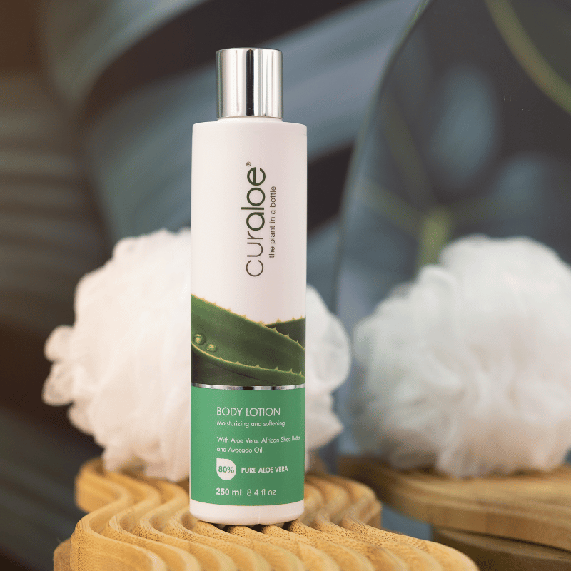 Deep Hydration with Curaloe Body Lotion - 80% Aloe Vera, Shea Butter & Oils