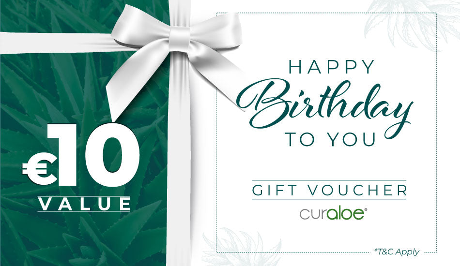 Celebrate with Curaloe Birthday Gift Card - Organic Aloe Vera Skincare