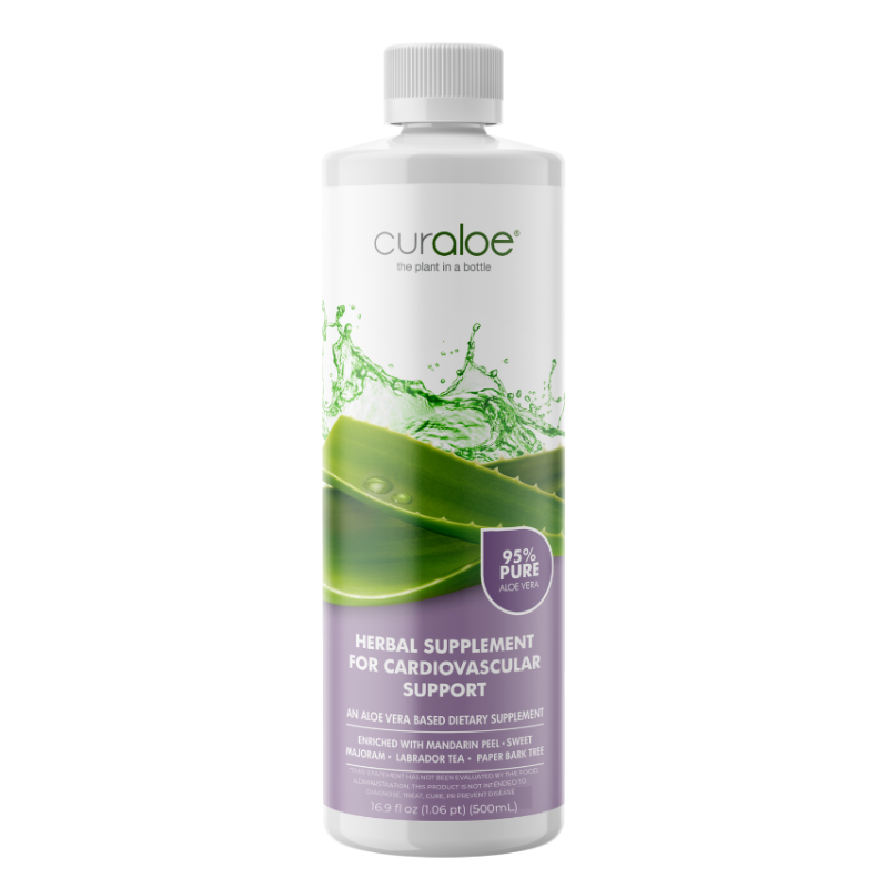 Nahrungsergänzungsmittel zur Herz-Kreislauf-Unterstützung, 500 ml – 95 % Aloe-Vera-Saft + natürliche Vitalitätskräuter