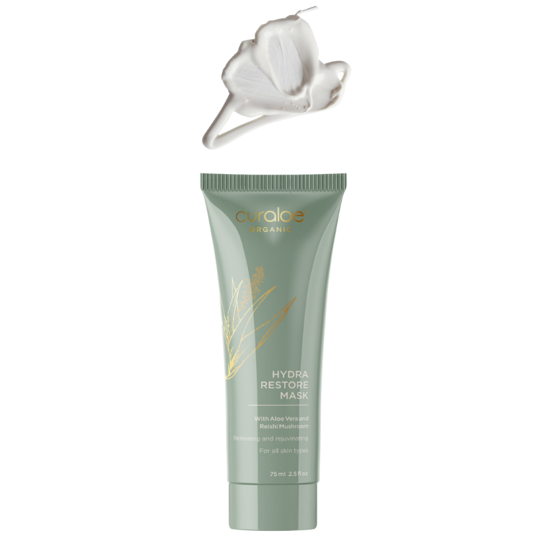 Curaloe Hydra Restore Mask - 65% Aloe Vera for Intense Skin Hydration