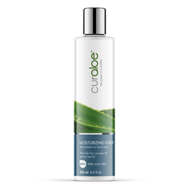 Curaloe Exfoliating Moisturizing Scrub - 85% Aloe Vera for Radiant Skin